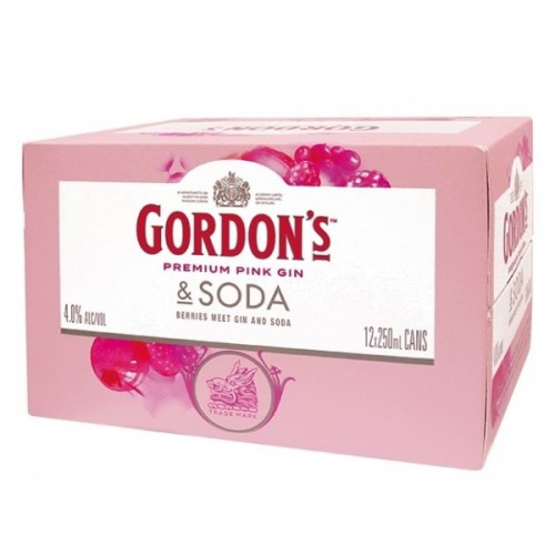 Gordons Pink & Soda 12x250C